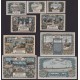 MEMEL OCUPACION ALEMANA EN LITUANIA 1922 SERIE COMPLETA DE 9 BILLETES Pick 1/9 RARISIMA